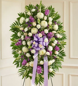 Deepest Sympathies Standing Spray Large - Lavender